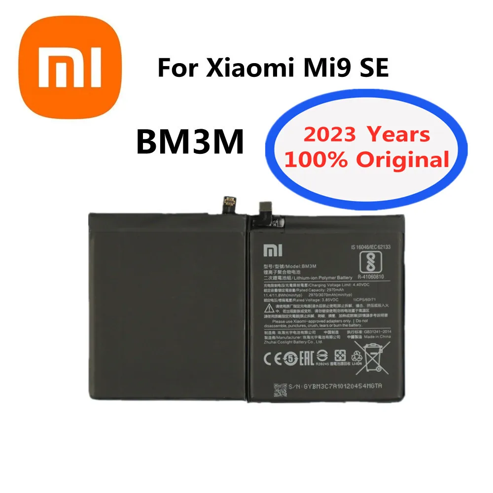 

2023 years New 100% Original Replacement Battery BM3M For Xiaomi Mi 9 SE Mi9 SE Genuine Phone Battery 3070mAh Fast Shipping