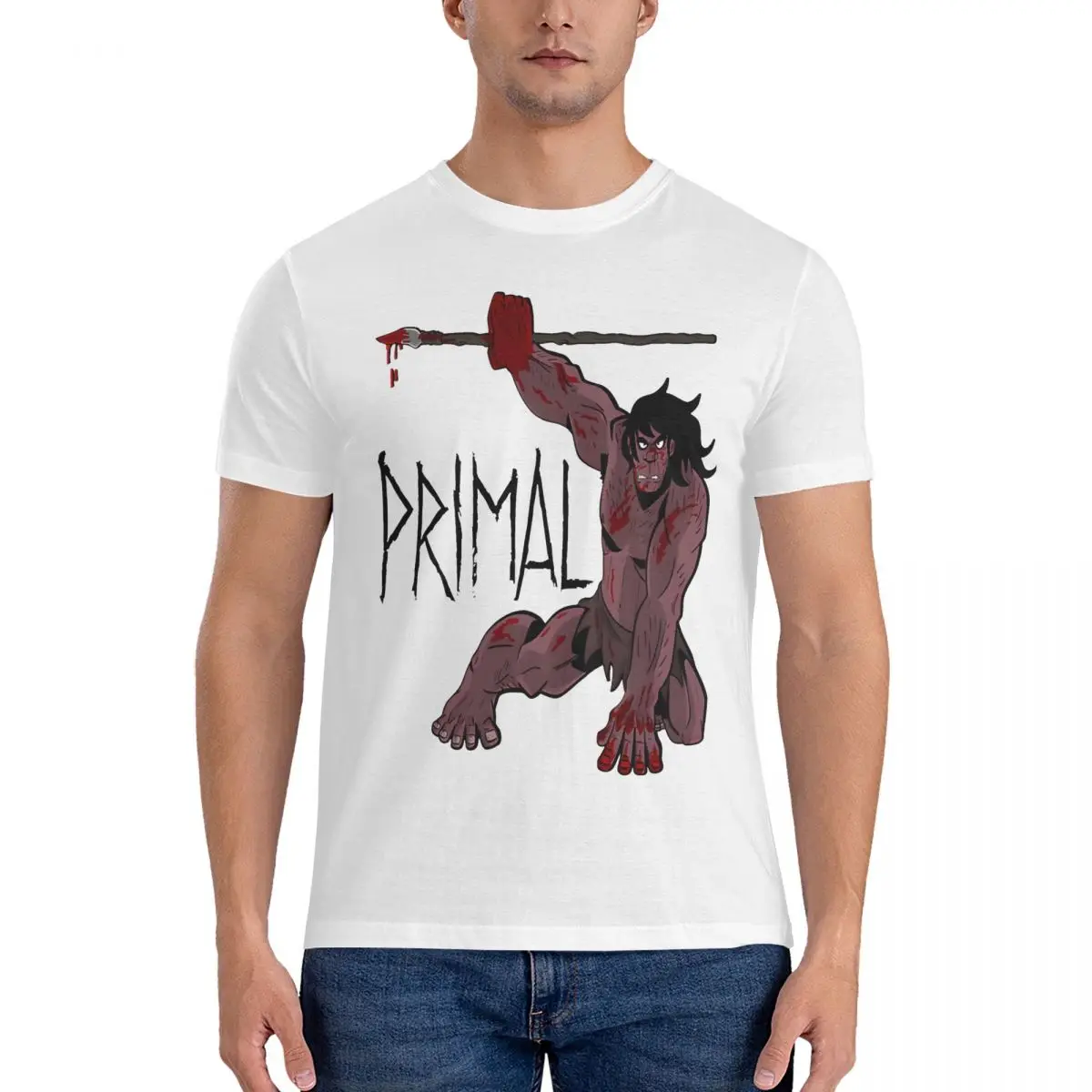 Забавная Мужская футболка Genndy Tartakovskys 100% хлопковая с коротким рукавом Savagery одежда