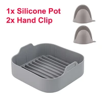 silicone pot airfryer mat oven baking tray fried pizza chicken basket round replacemen air fryers grill pan kitchen accessories