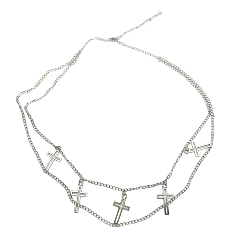 

Перекрестная цепочка для живота y2k, многослойная цепочка для тела, перекрестная талия, цепочка, пояс, цепочка для желудка, для