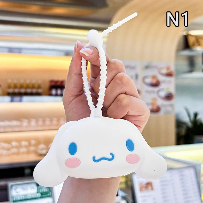 Kawaii Sanrio Hello Kitty Kuromi силиконовый кошелек для монет Cinnamoroll брелок Пом Пурин Почтовый