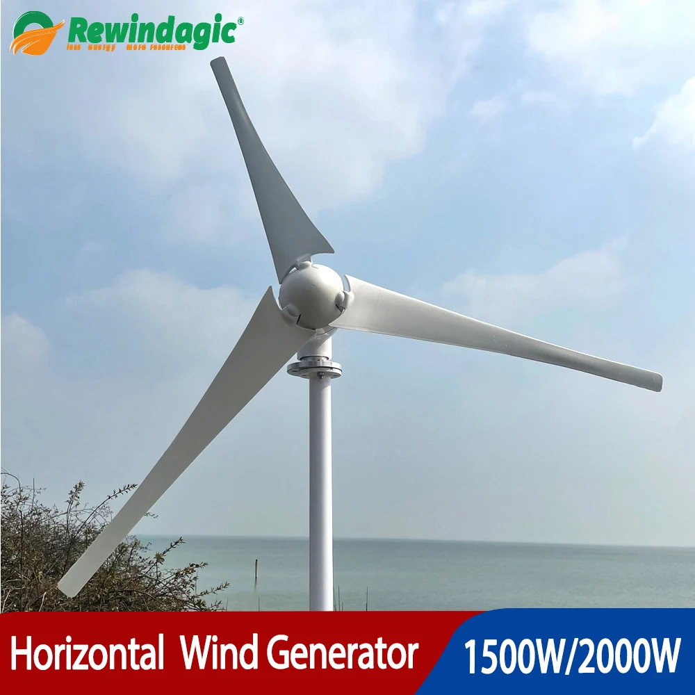 

Home Wind Turbine Generator 1500W 2000W 12V 24V 48V Wind Generators With High Controller for Wind Speed Alternative Free Energy