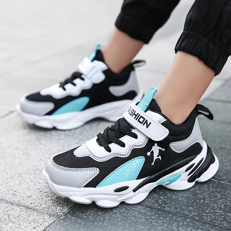 Brand New Kids Shoes Breathable Mesh Sport Shoes Running Shoes Lightweight Boys Sneakers Children's Basketball Shoes Size 29-40