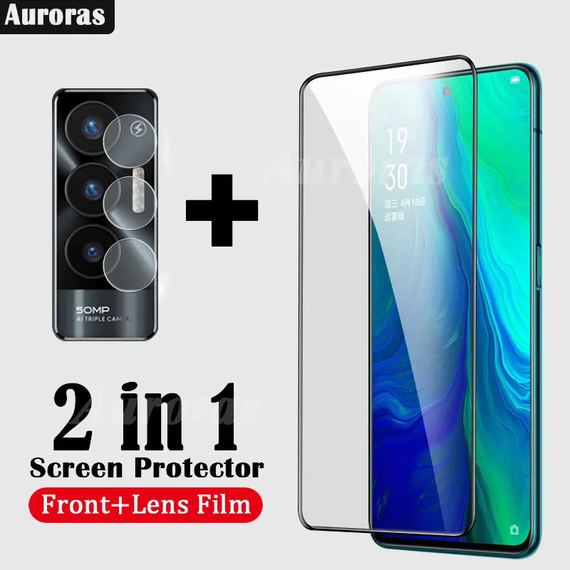 

Auroras 2 в 1 пленка для Tecno Pova 5G 3 Защита для экрана из закаленного стекла для Tecno Pova Neo 2 Защитная стеклянная пленка для объектива