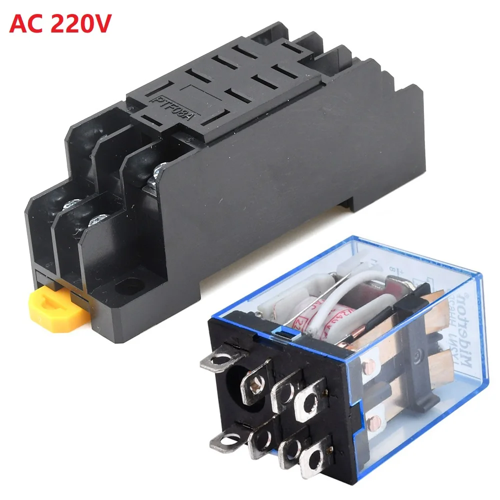 

Dmyond Силовое реле 12В/24В/220В 8-контактное 10А