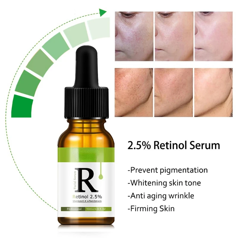 

Retinol Serum Anti Wrinkle Fade Dark Spots Vitamin C Facial Serum Whiten Face Skincare Essence Skin Care Products