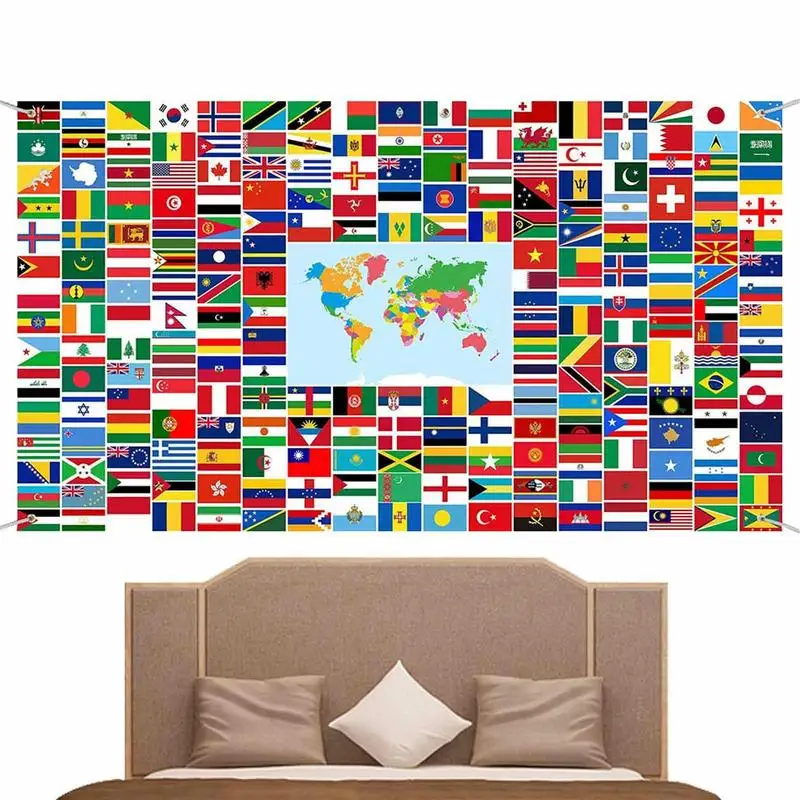 

Флаг мира баннер международные флаги баннер с металлическими люверсами для декора фона Висячие флаги