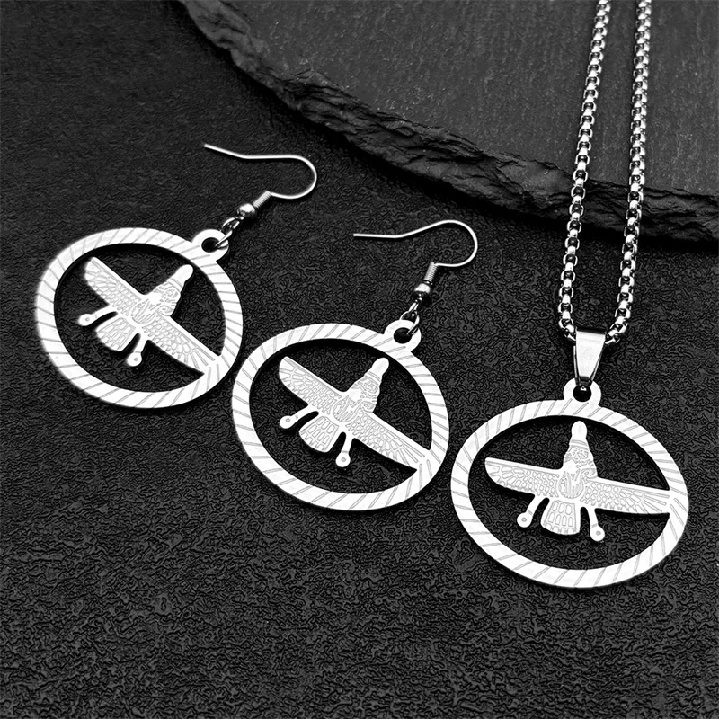 Комплект женских овальных сережек Mazda с иранскими искусственными серебряными