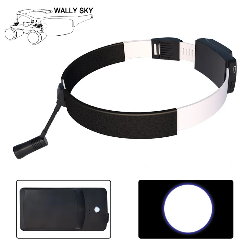 

85000LUX LED Dental Headlight Type-C Charging Headlamp 360°Adjustable Angle Head Examination Light with 4000mAH Capacity Battery