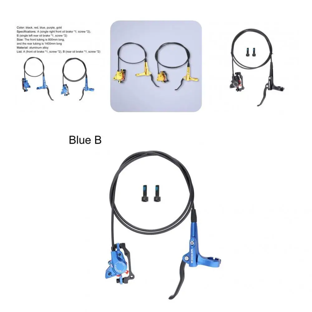 

Dust-proof Vibrant Color Front Rear Hydraulic Disc Brake Kit for Bike Repair