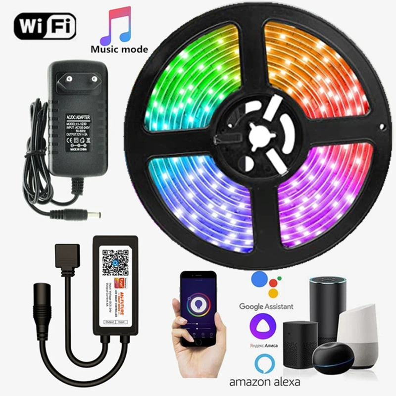 

Led Strip Tuya Bluetooth Smart WiFi Monitor Operation That Can Be Synchronized With Music Suitable for Room Backyard Decoration