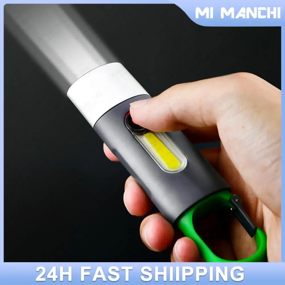 

Keychain Strong Light Flashlight COB LED Outdoor Multi-function Type C Charge Camping Emergency Flashlight Work Light Sidelight