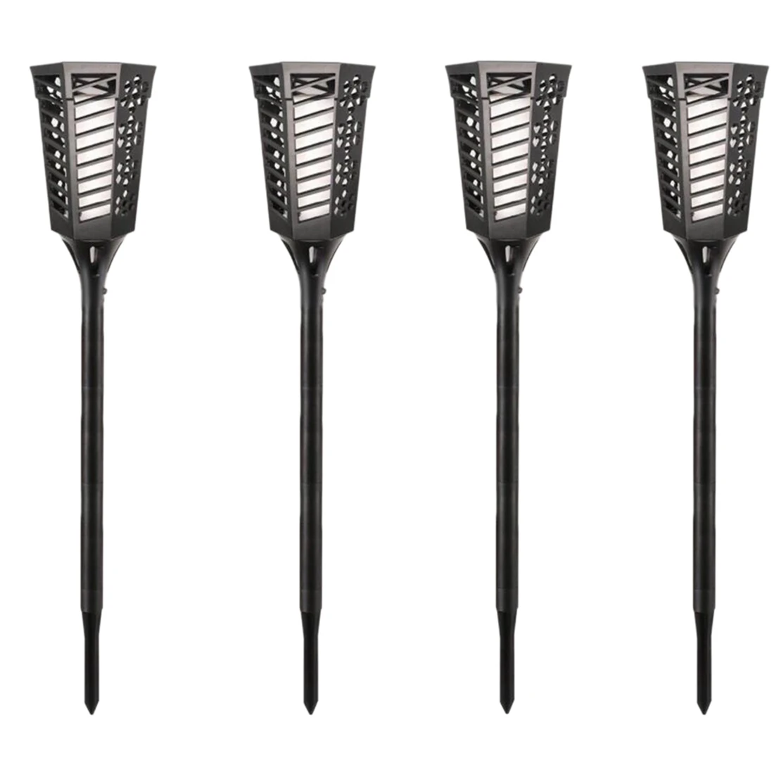 

4Pcs Solar Torch Lights with Flashing Flame Waterproof Auto On/Off Outdoor Lights for Garden Courtyard Deck Decoration