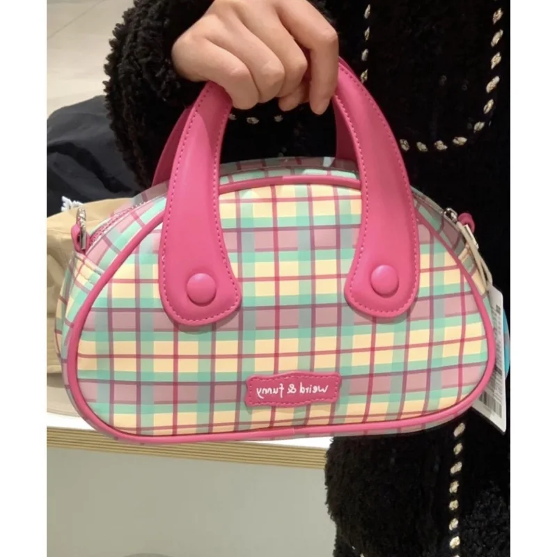 

HAEX Fashion Handbags Women 2023 Trend New In Plaid Ladies PU Crossbody Shoulder Bags Harajuku Aesthetic Sac A Main Femme