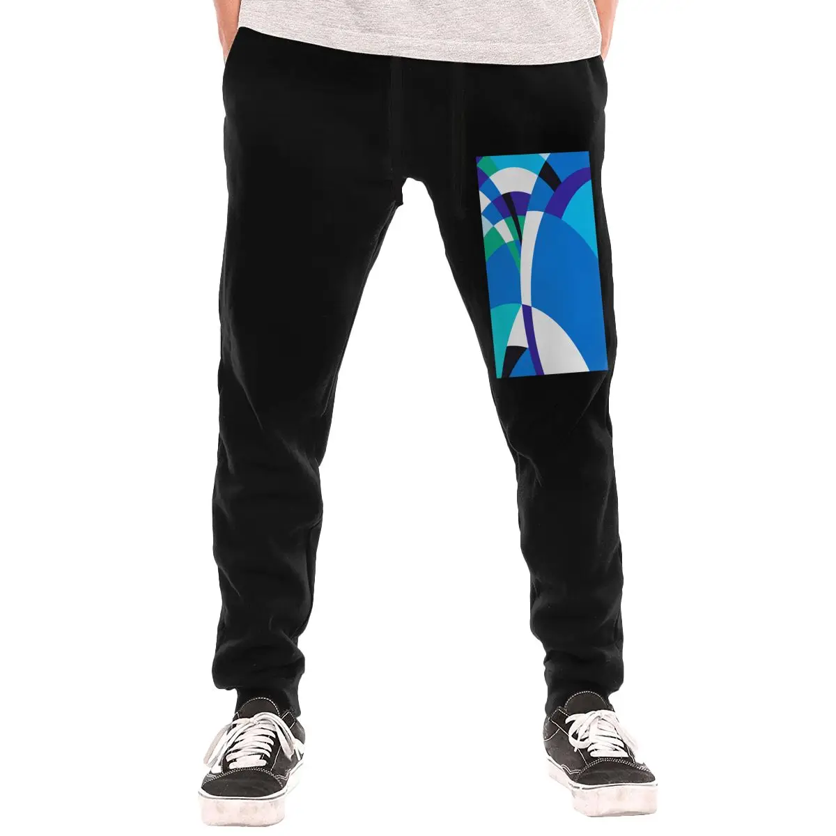 

Осенне-зимние мужские спортивные штаны с маленьким принтом, удобные и теплые, подходят для повседневной носки