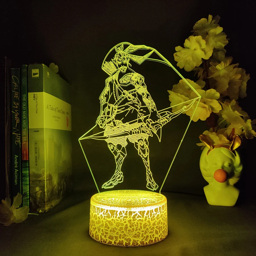 Фото Светодиодный ночник Overwatch Shimada Hanzo, крутой рождественский подарок для OW Gamer, детская спальня, крутое освещение, вещи для игровой комнаты №5
