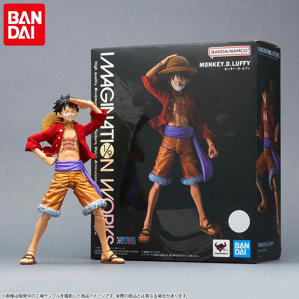 

In Stock BANDAI Original One Piece Anime Figure IMAGINATION WORKS Monkey D Luffy Action Figure Collection Models Cartoon Toys
