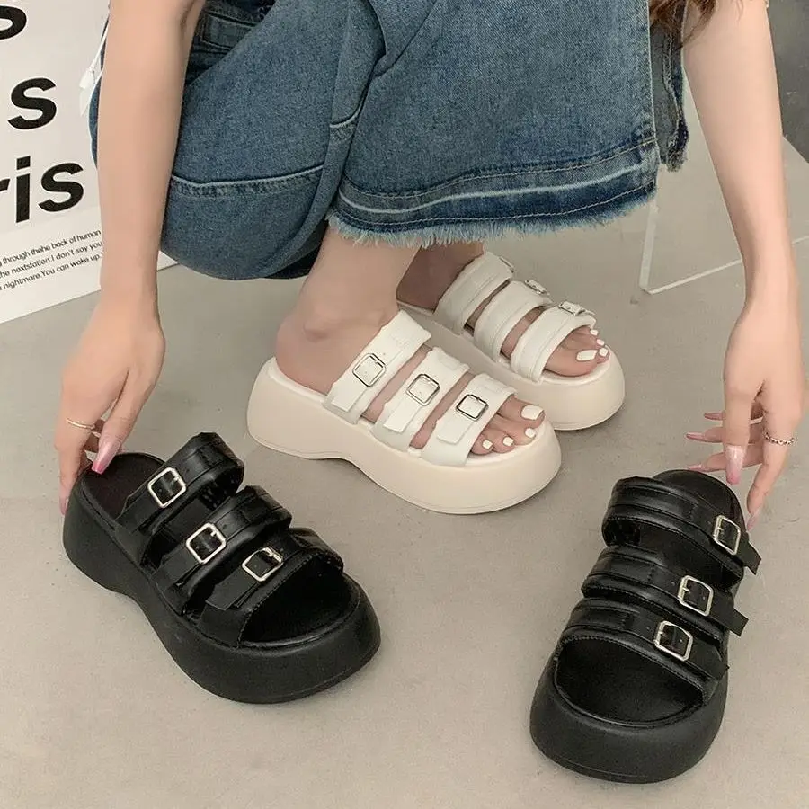 

Flat Shoes Female Ladies' Slippers Slipers Women Platform Low Luxury Slides 2023 Beach Summer Designer Rome Fabric Hoof Heels Ru