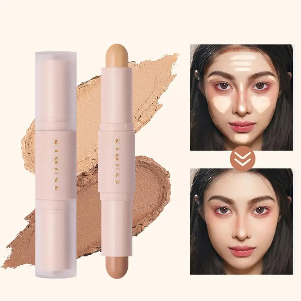 

Double Head Contour Stick Waterproof Matte Finish Highlighters Shadow Pencil Women Concealer Face Cosmetics Pen Contouring V3A5