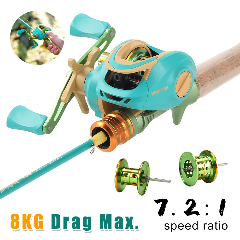 

Ultra-Light Baitcasting Reel 8KG Max Drag 7.2:1 Fishing Reel Casting Reel 20-Gear Magnetic Beake Fishing Tackle Accessories