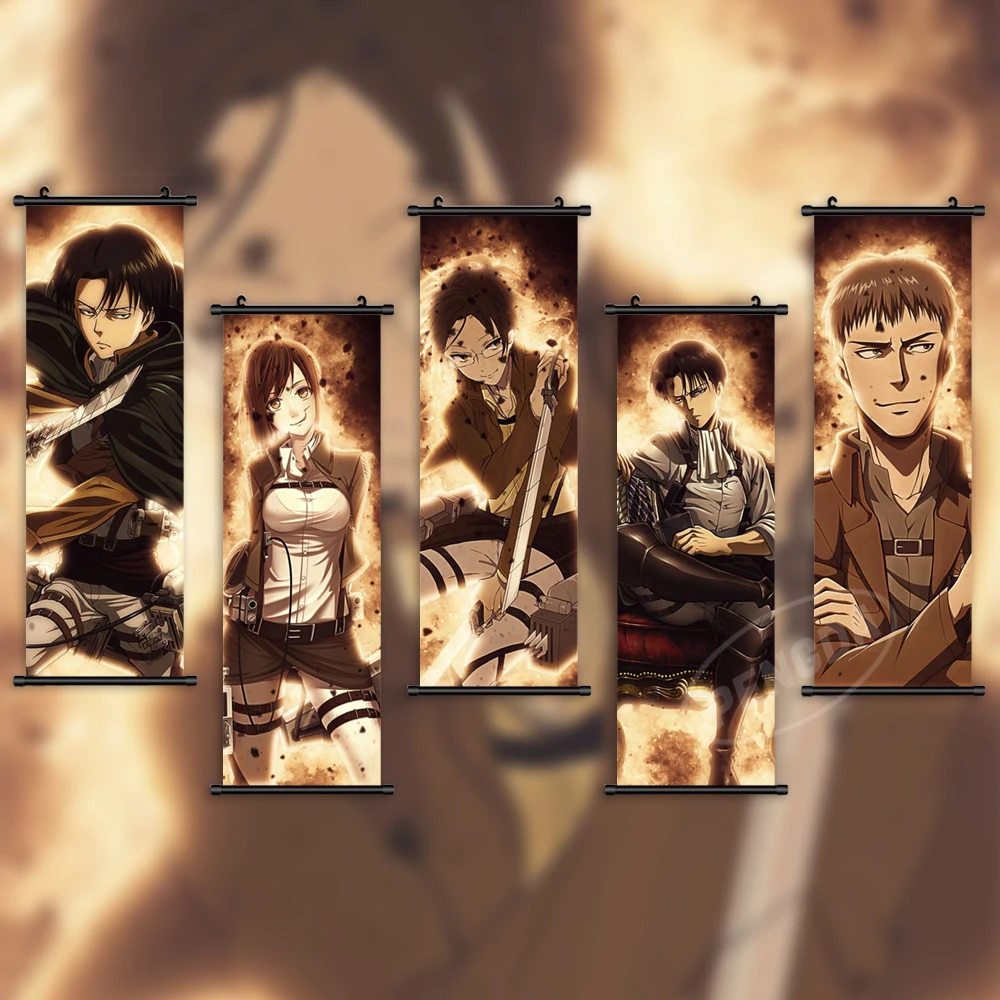 Картина на холсте картина в стиле аниме Attack on Titan Настенная Levi Ackerman постер