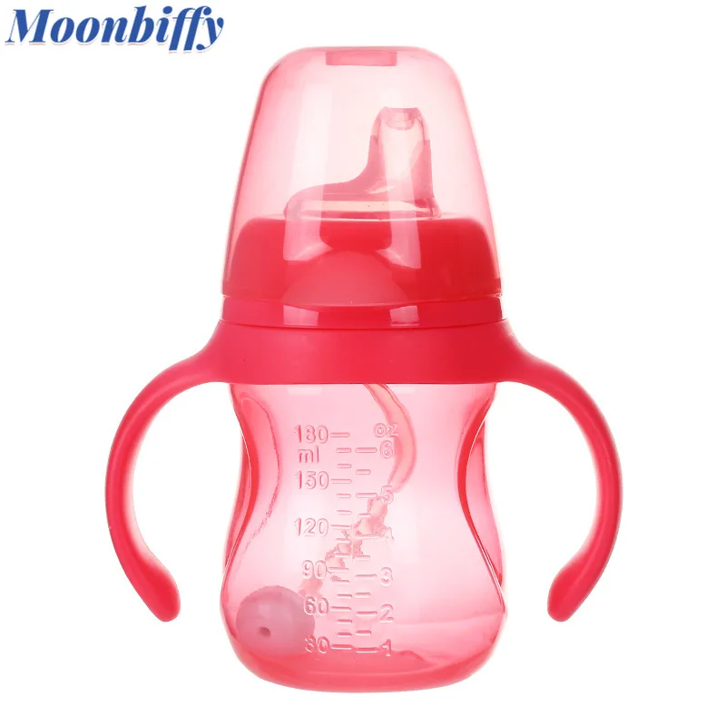 

180ML Baby Duck Mouth Cup Learning Drinking Cup Baby Handle with Scale with Gravity Ball Straw Water Cup Children's Water Cup