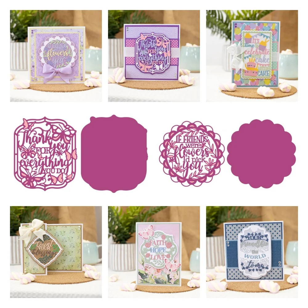 

Celebrate Blessings Faith Hope Love Friendship Metal Cutting Dies 2022 Diy Gift Card Scrapbook Crafts Blade Punch Reusable Molds