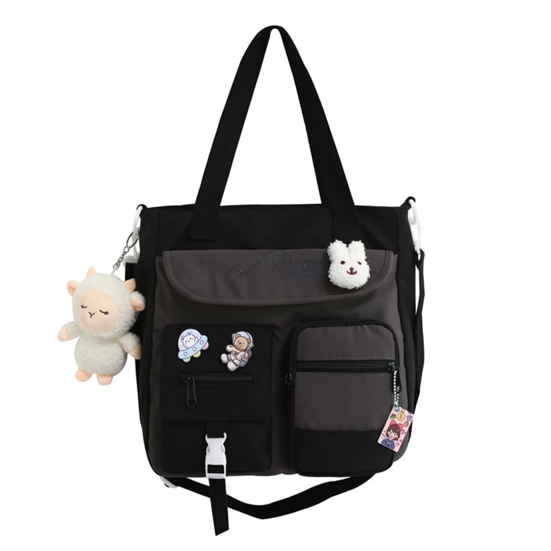 

Милая вместительная сумка-тоут в Корейском стиле для женщин, Ранняя школьная сумка через плечо для девочек-подростков