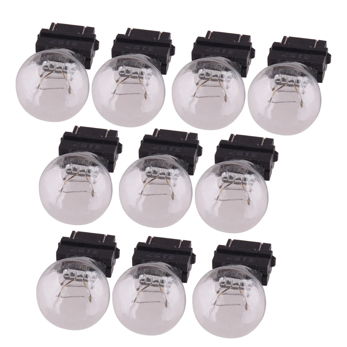 10 шт./комплект 3157 прозрачные стеклянные линзы DRL ходовой сигнал поворота тормозсветильник лампы универсальные 12 в 21 Вт 3000 К Новинка