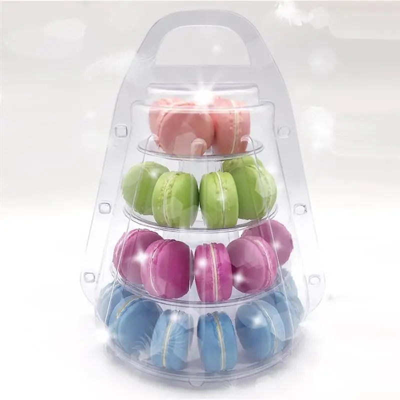 

Stand Box Macaroon Small Cake Tower Packaging Macaron Biscuits Display