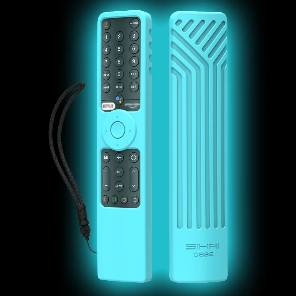 

DIXSG Silicone Case for Xiaomi Mi TV P1 50 43 P1E Q1 75 Q1E 55 XMRM-19 Bluetooth Voice Remote Control Luminous Protective Cover