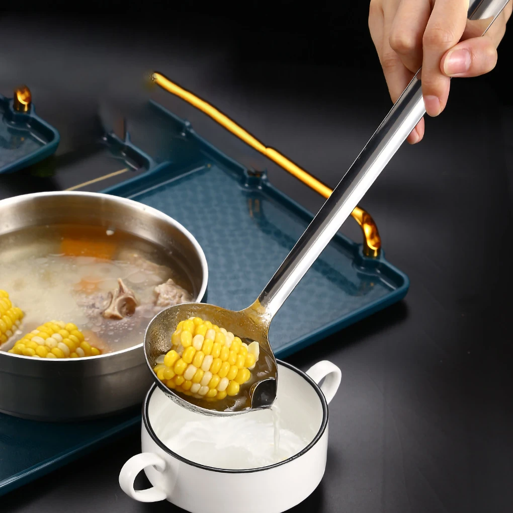 

Stainless Steel Filter Oil Spoon Oil Soup Separator Household Kitchen Tool Cooking Filter Drain Oil Soup Oil Spoon Fat Separator