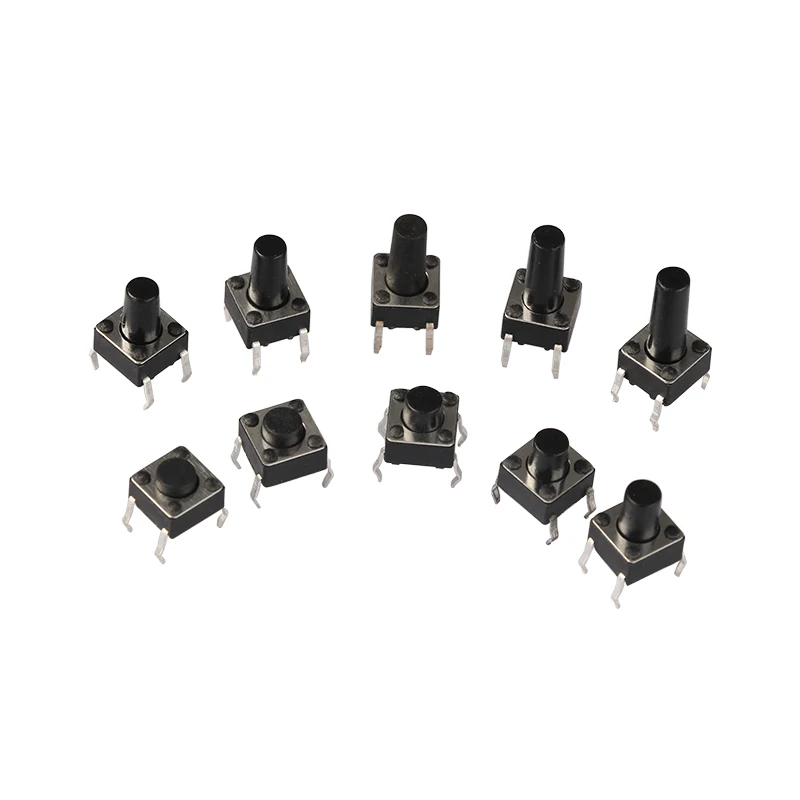 10 Models 200pcs 4 Pin Tact Switch Tactile Push Button Micro Kit 6x6 Key Self-reset DIP Switches | Строительство и ремонт