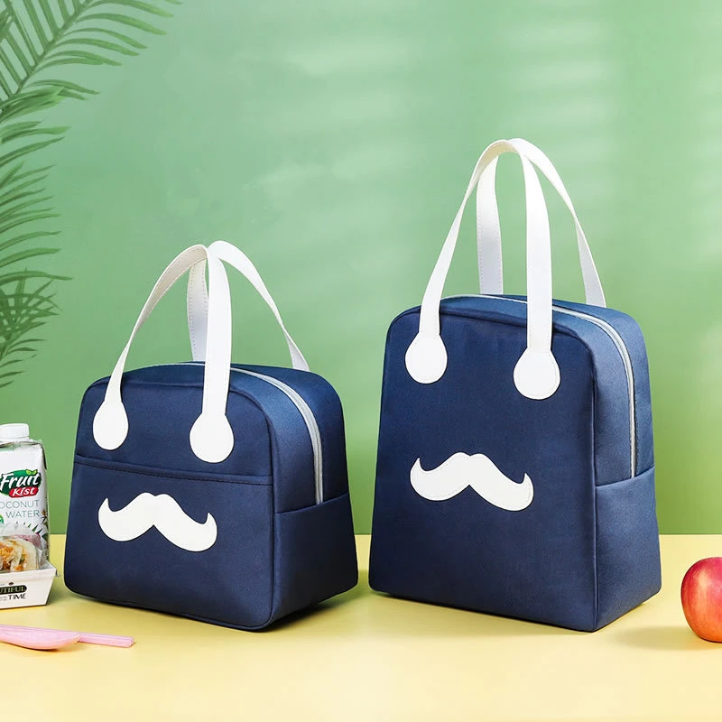 

Portable Cartoon Smiley Lunch Box Thermal Bag Waterproof Picnic Food Carrier Bento Container Insulated Bag Accessories for Women