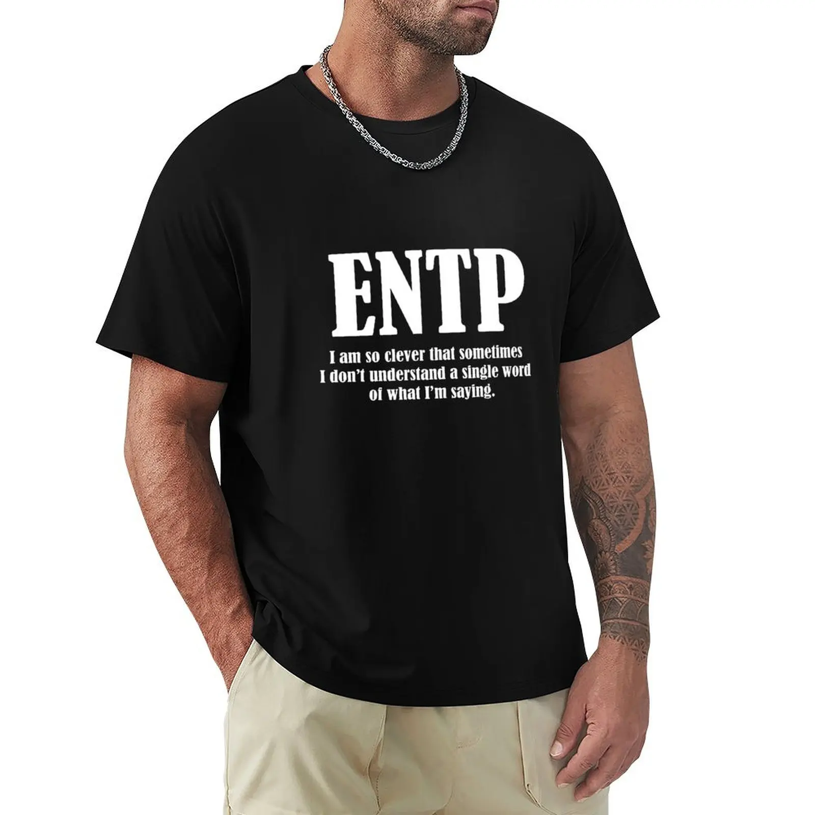 ENTP - я так умла что иногда не понимаю одно слово того говорил Футболка черная