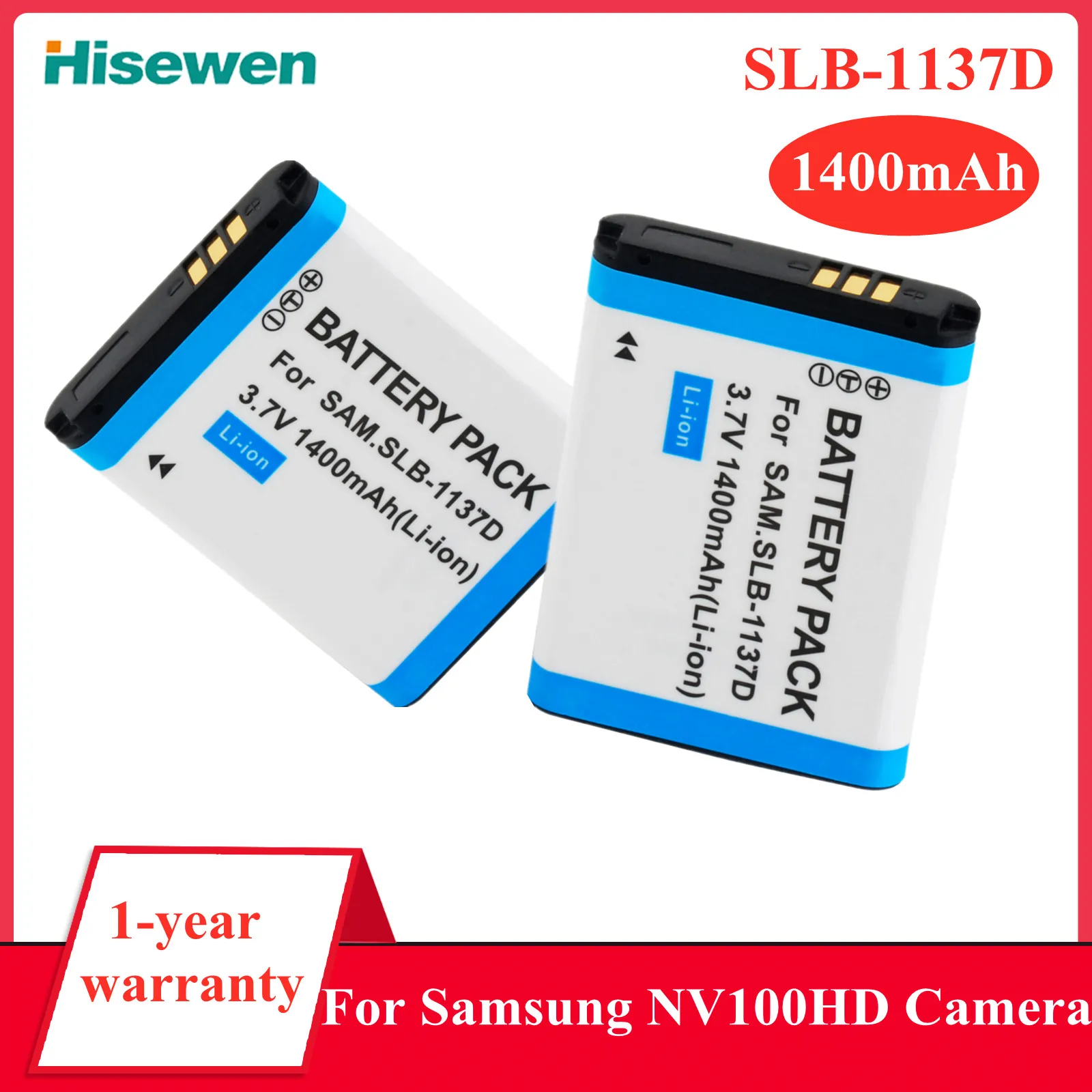 Аккумулятор для камеры Samsung NV100HD TL34HD NV106 HD i85 i100 L74 i80 NV1 NV24HD NV40 1400 мАч