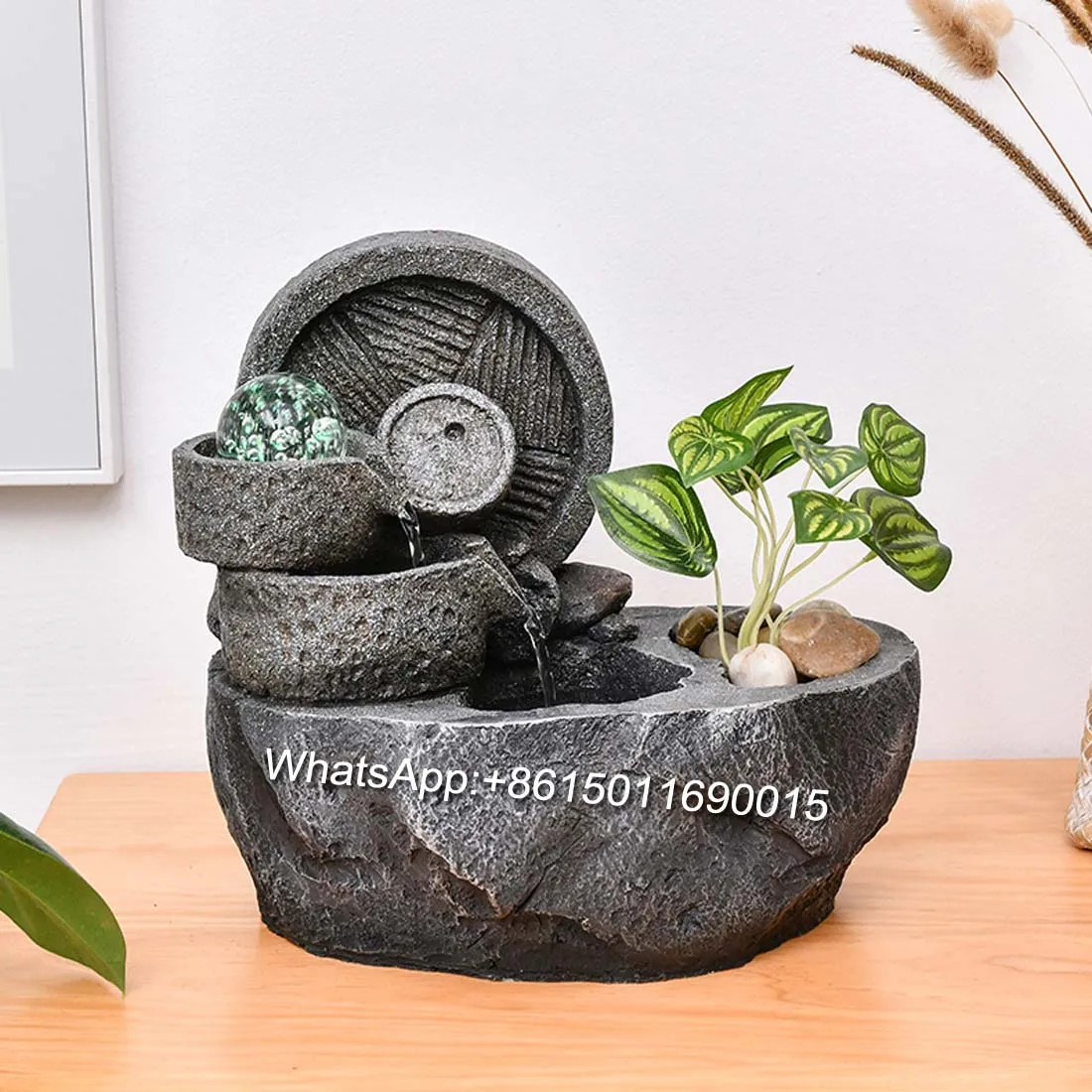 Декоративный фэн-шуй фонтан Рокери комнатный Настольный небольшой питьевой