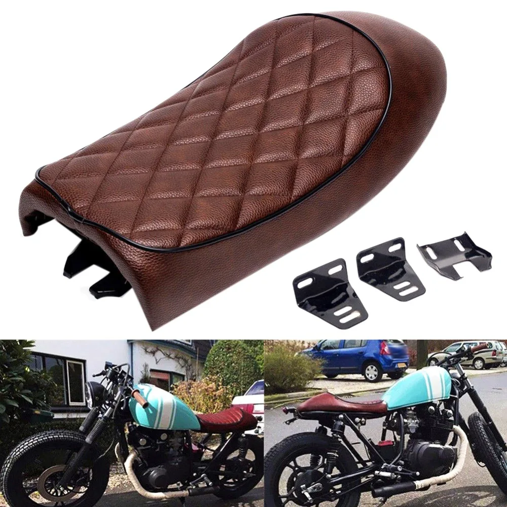 Винтажное седло Hump мотоциклетное сиденье в стиле ретро плоское для горного
