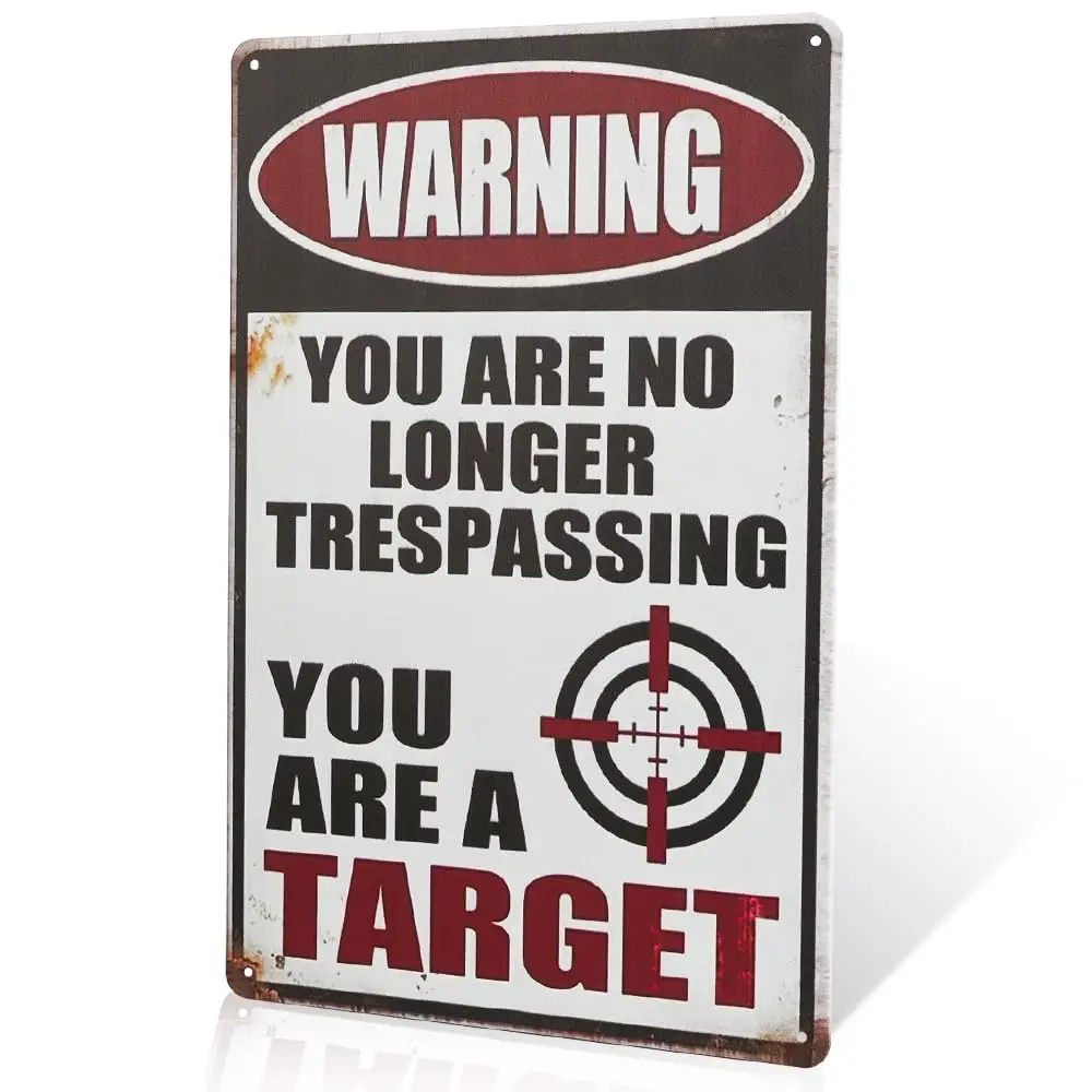 Предупреждающий знак огнестрельного оружия Trespassing домашний декор