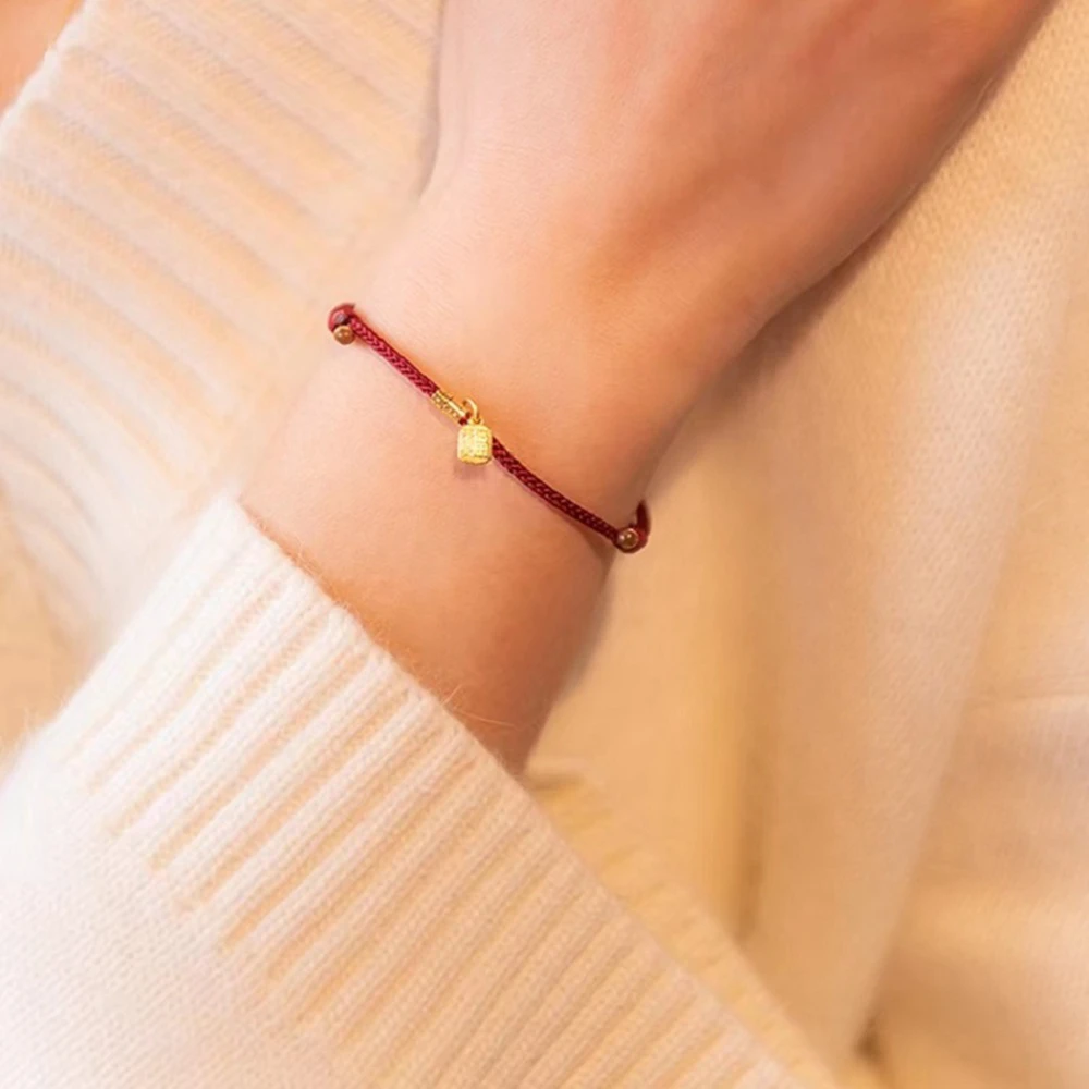Браслет с красной нитью для женщин и мужчин защитный браслет ручной работы на