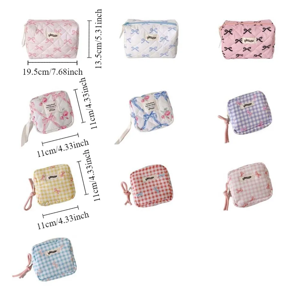 Косметичка для хранения кистей макияжа с бантом косметичка мытья большая