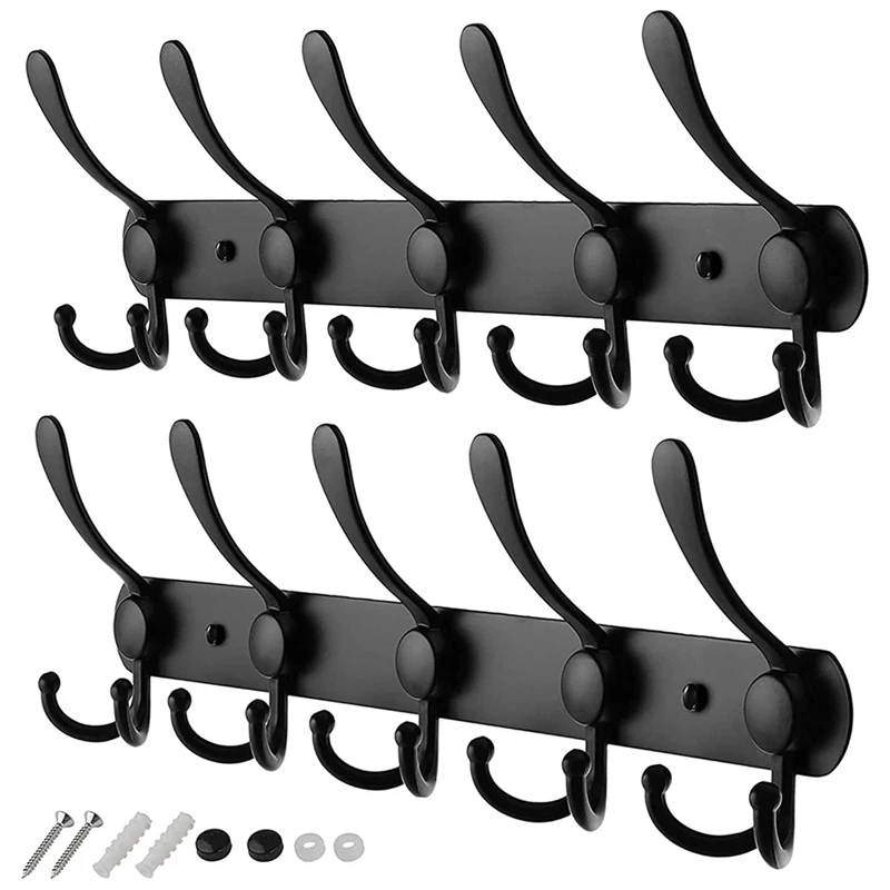 

Coat Hooks For Wall - Coat Racks (2 Pack) - Heavy Duty Coat Hooks Wall Mounted -Wall Hanger Wall Hooks And Clothes Hooks