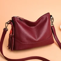 fashion trend designer tassel handbag womens leather hobo casual vintage tote shoulder bag for women messenger crossbody bags