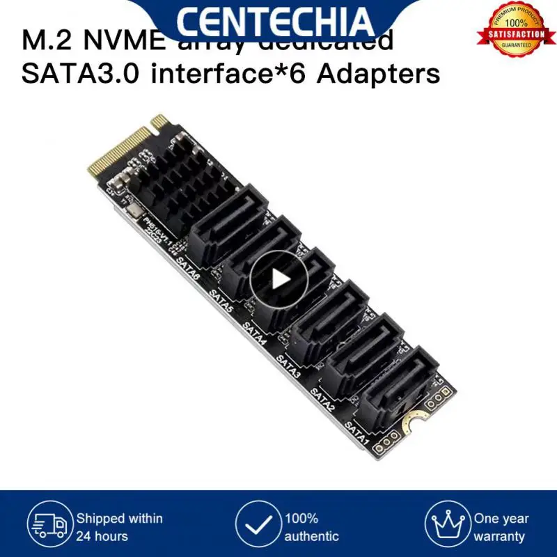 

Адаптер NVME PCI-E PCIE X4 X8 X16 на 6 портов 3,0 SATA, 1/2/3 шт.
