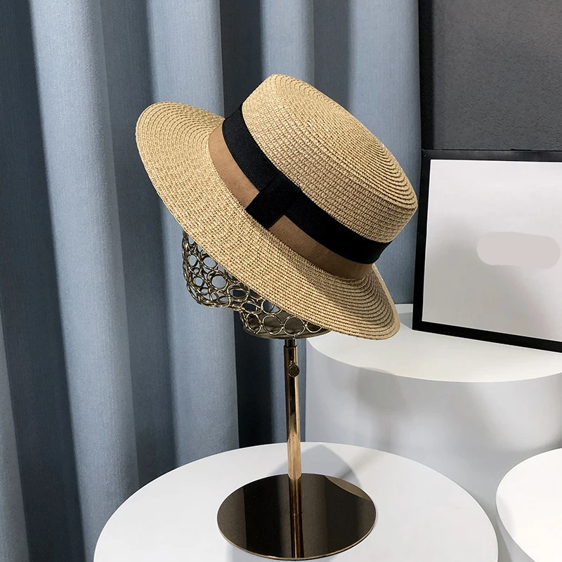 

Шляпа Солнцезащитная женская, роскошная Кепка для гольфа, Модная элегантная дизайнерская Панама с козырьком, лето