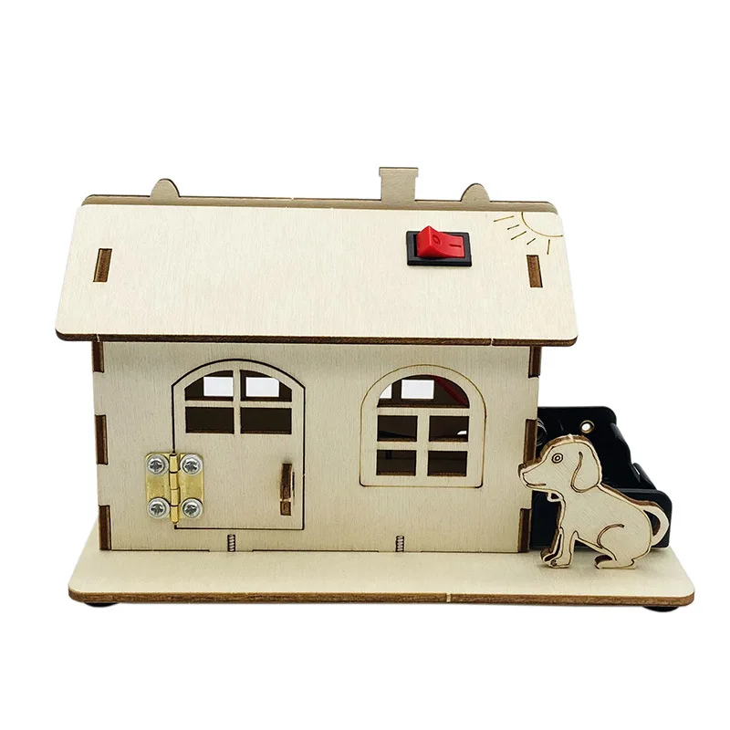 

Colorful Lighting Cabin Handmade Technology Small DIY House Model Assembly Small Wooden Cabin Circuit Science Experiment