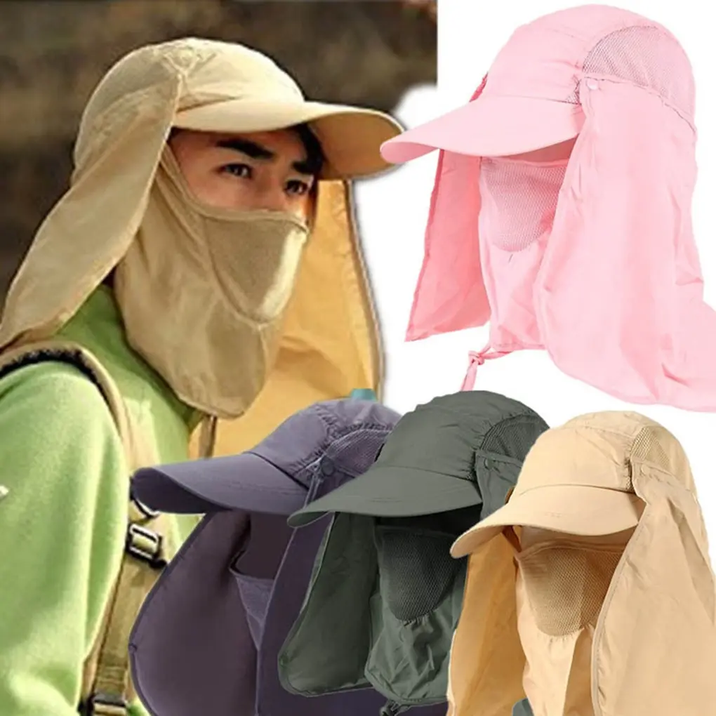

Уличная Солнцезащитная шляпа с защитой от УФ-лучей, закрывающая шею шляпа для рыбалки, охоты, туризма, шляпа унисекс для отдыха