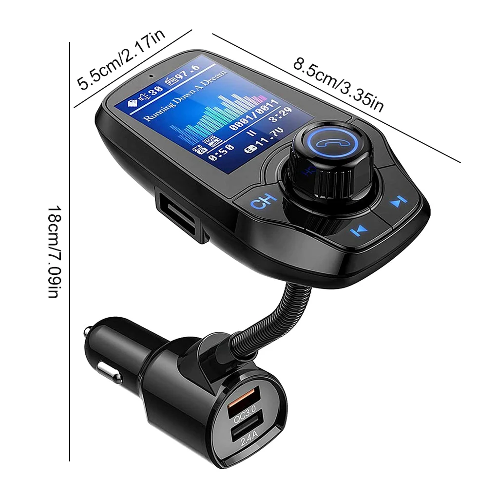 

Автомобильный аудио плеер портативный mp3-плеер двойной USB Bluetooth-совместимый V5 0 портативный автомобильный аудио зарядное устройство адаптер