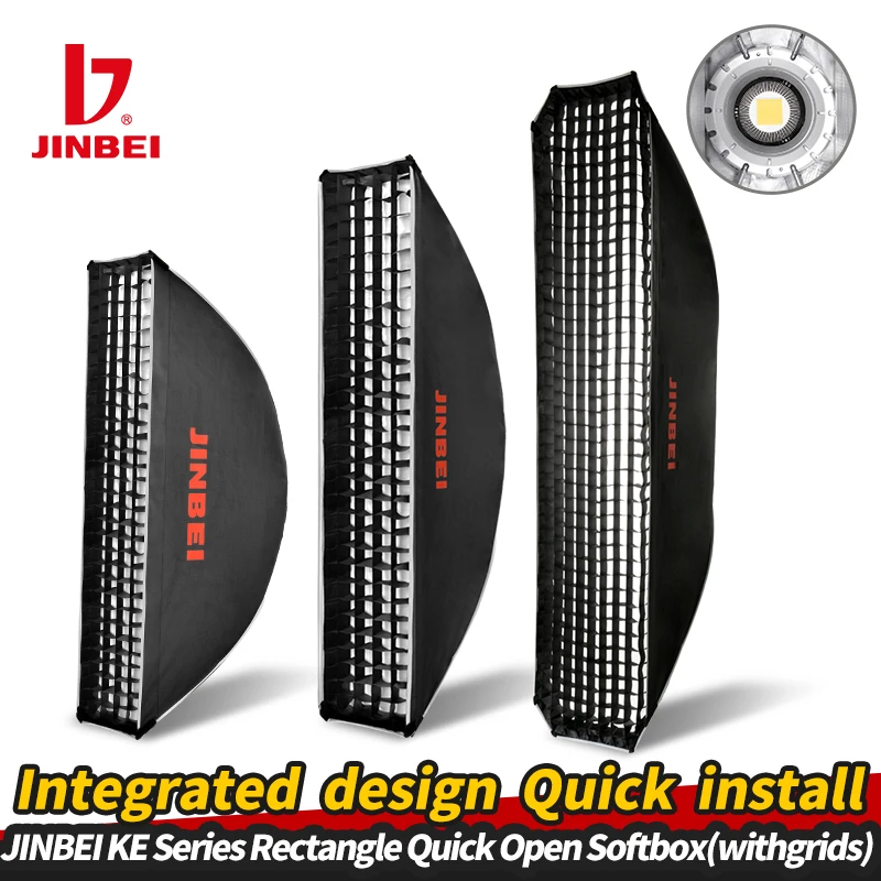 JINBEI 25x100 см, 35x140 см, 40x180 см, прямоугольная строчка с фотоэлементами, быстро выпущенная для студийного софтбокса для вспышки Bowens JINBEI 25x100 см, 35x140 см, 40x180 см, прямоугольная строчка с фотоэлементами, быстро выпущенная для студийного софтбокса для вспышки Bowens