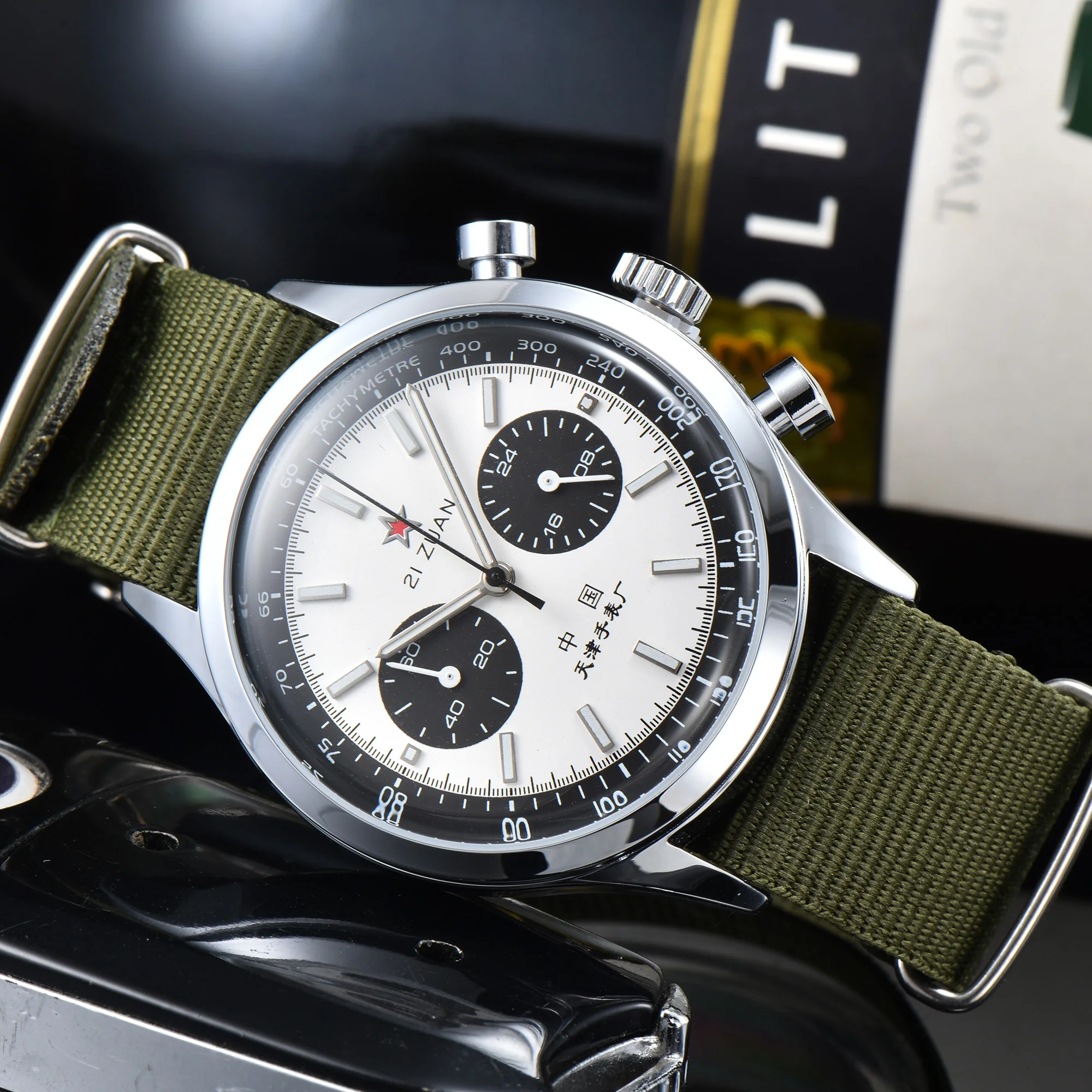 

Seagull Pilot Multifunction Chronograph High Quality Belt Strap Quartz Men Watch Vintage Casual Military Clock Relogio Masculino